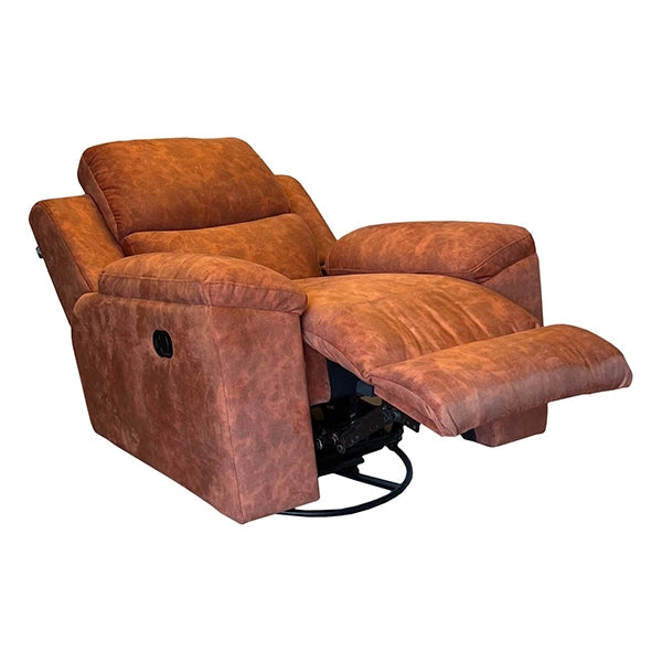 Hunky Soft Suede Fabric Manual Recliner Sofa
