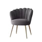 Hunky Velvet Touch Winged Back Puffy Chair with Armrest and Metal Legs