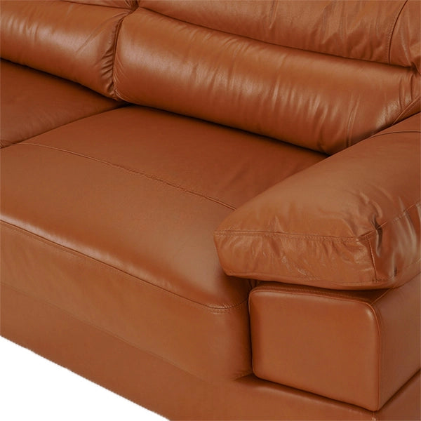 Hunky Modern Leatherette 3 Seater Sofa Set with Cushioned Arms