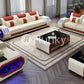 Hunky Modern Leather Dual Tone Smart Sofa Set with Cup Holder and Multi-Color Ambient light