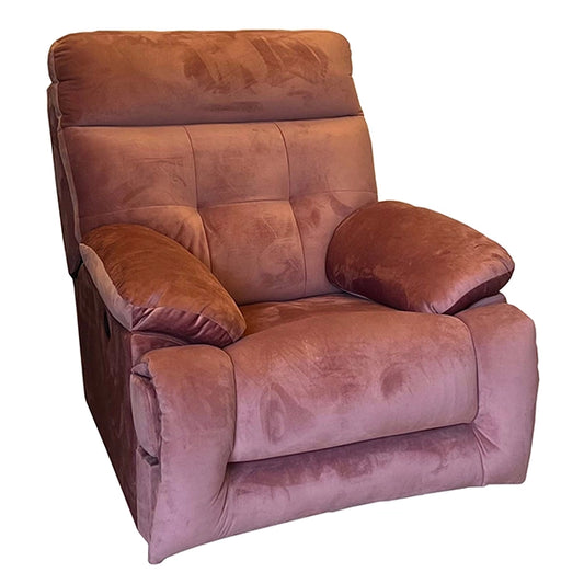 Hunky Soft Touch Velvet Recliner Sofa with Cushioned Back