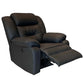 Hunky Soft Faux Leather Motorized Recliner Sofa with Rocking and Swivel