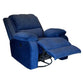 Hunky Suede Fabric Motorized Recliner Sofa with Soft Cushioned Backrest