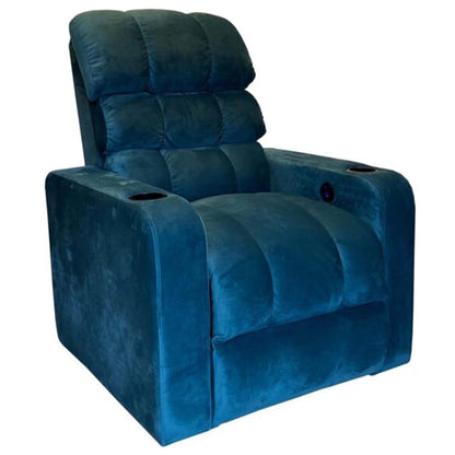 Hunky Boxed Designed Suede Fabric Recliner Sofa With Soft Touch Velvet and Cup holders