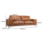 Hunky Modern Premium Leatherette 3 Seater Sofa Set With Stainless Steel Legs