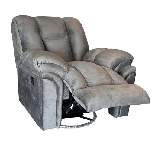 Hunky Fabric Manual Recliner ( Finish Colour - Grey , DIY( Do-It-Yourself) )