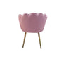 Hunky Curved Back Velvet Puffy Chair with Metal Legs