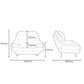 Hunky 3 Seater Modern Leatherette Sofa Set With Wooden Frame and Metal Legs