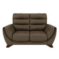 Hunky Leatherette Stylish 3 Seater Sofa Set With Wooden Frame and Wooden Legs