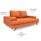 Hunky leatherette 3 Seater Sofa Set with Wooden Frame, Stainless Steel Legs and 2 USB Ports