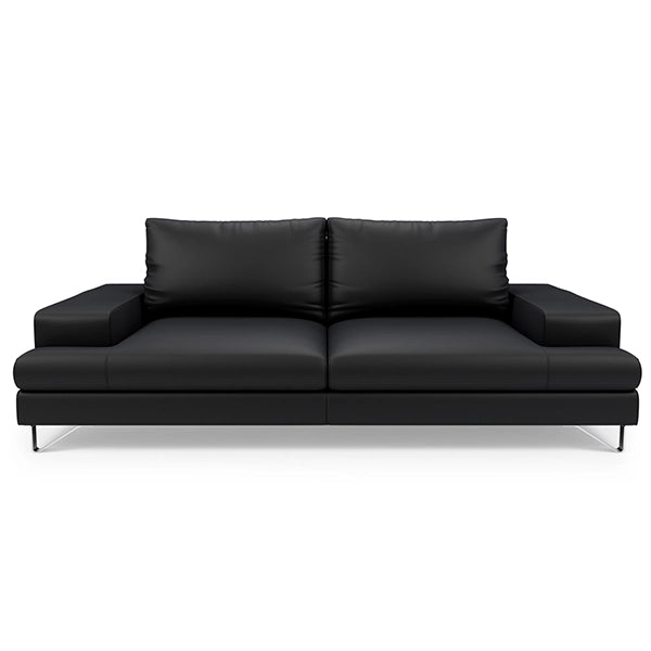 Hunky leatherette 3 Seater Sofa Set with Wooden Frame, Stainless Steel Legs and 2 USB Ports