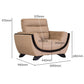 Hunky Leatherette Stylish 3 Seater Sofa Set With Wooden Frame and Wooden Legs