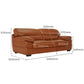 Hunky Leatherette 3 Seater Sofa Set with Wooden Frame and PVC legs