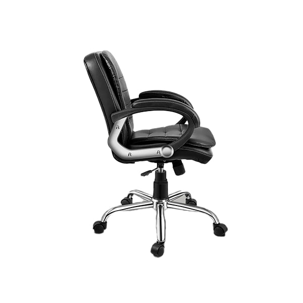 Hunky Ergonomically Designed Medium Back Boss Chair with Fixed Armrest and Adjustable Height