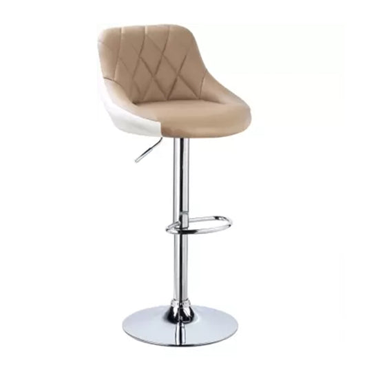 Hunky Swivel High Counter Faux Leather Bar Stool with Height Adjustment
