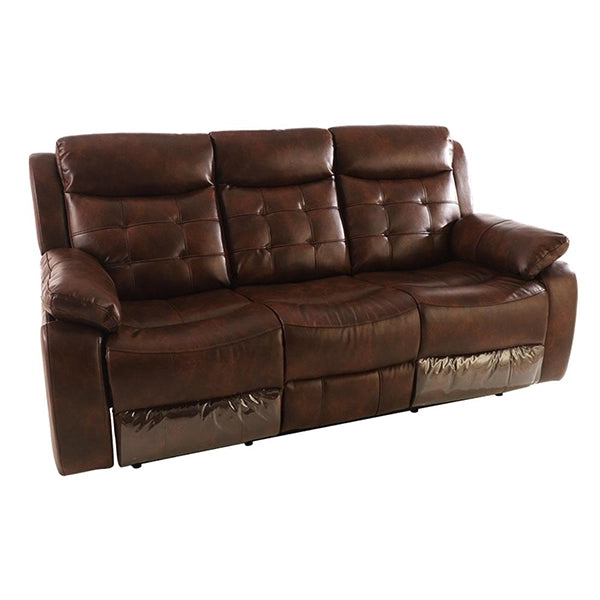 Hunky Modern 3 Seater Nappa Aire Leather Manual Recliner Sofa Set