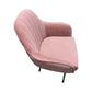 Hunky Cushioned Round Back Puffy Chair with Metal Frame and Powder Coated Metal Legs