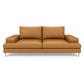 Hunky leatherette 3 Seater Sofa Set with Wooden Frame, Stainless Steel Legs and 2 USB Ports