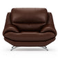 Hunky 3 Seater Modern Leatherette Sofa Set With Wooden Frame and Metal Legs