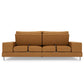 Hunky leatherette 3 Seater Sofa Set with Wooden Frame, Stainless Steel Legs and 2 USB Ports