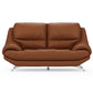 Hunky 3 Seater Modern Leatherette Sofa Set With Wooden Frame and Metal Legs