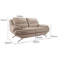 Hunky 3 Seater Modern Leatherette Sofa Set With Wooden Frame and Metal Legs