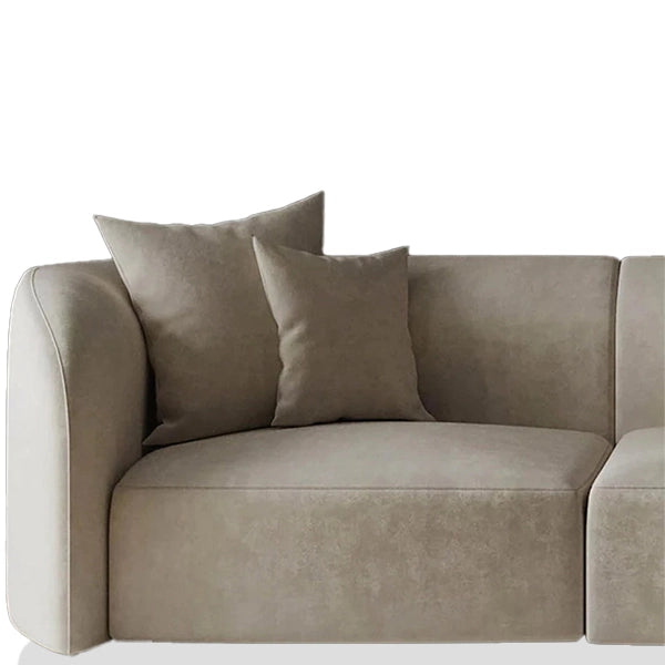 Hunky Premium Suede Fabric Curved Sofa Set with Stainless Steel legs