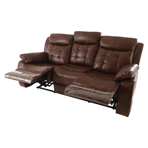 Hunky Modern 3 Seater Nappa Aire Leather Manual Recliner Sofa Set