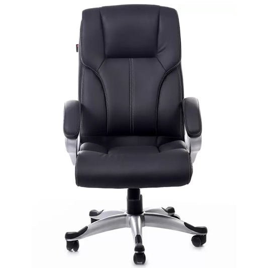 Hunky leatherette High Back Ergonomic Boss Chair with Fixed Armrest