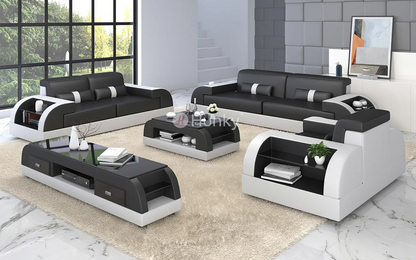 Hunky leatherite Modern Smart Sofa Set With Storage