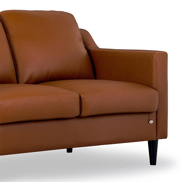 Hunky Premium Leatherette 3 Seater Sofa with Wooden Frame and legs