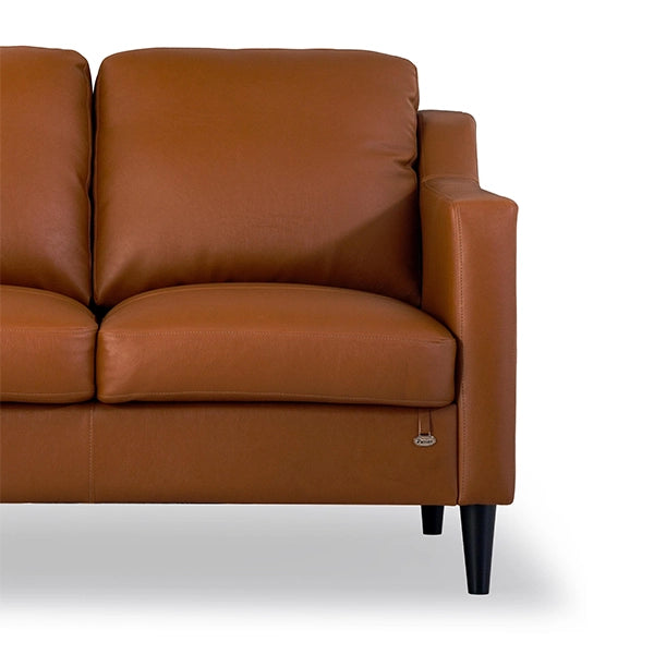 Hunky Premium Leatherette 3 Seater Sofa with Wooden Frame and legs