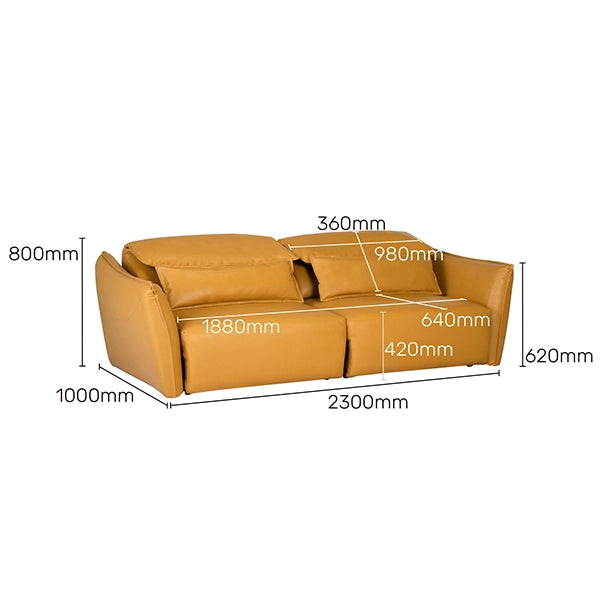 Hunky Premium Modern Leatherette Sofa Set With Extendable Seat