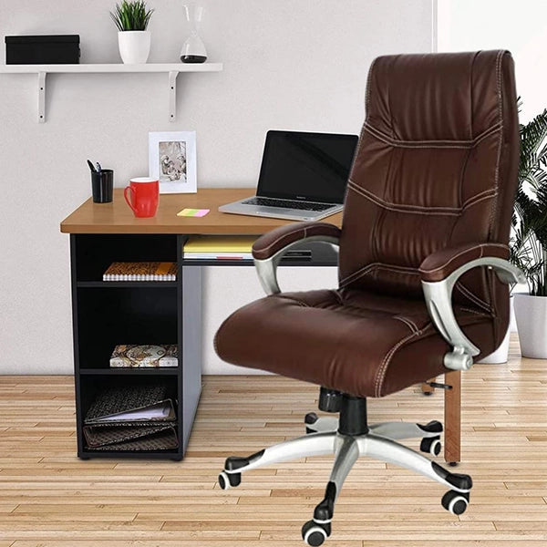 Hunky High Back Revolving Boss Chair with tilt Mechanism and 3 years Warranty