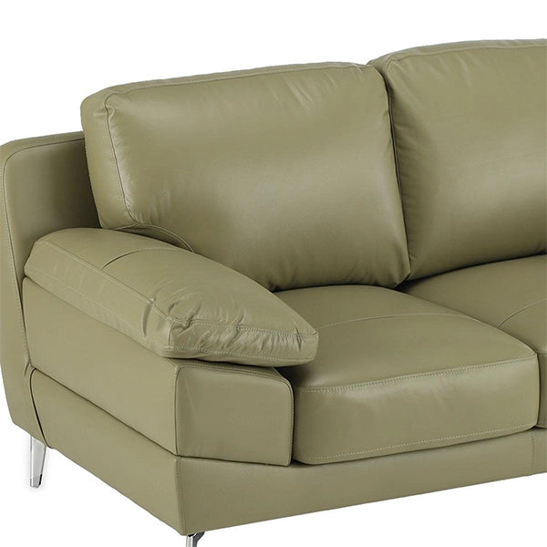 Hunky Premium Leatherette 3 seater sofa Set with wooden Frame and chrome base