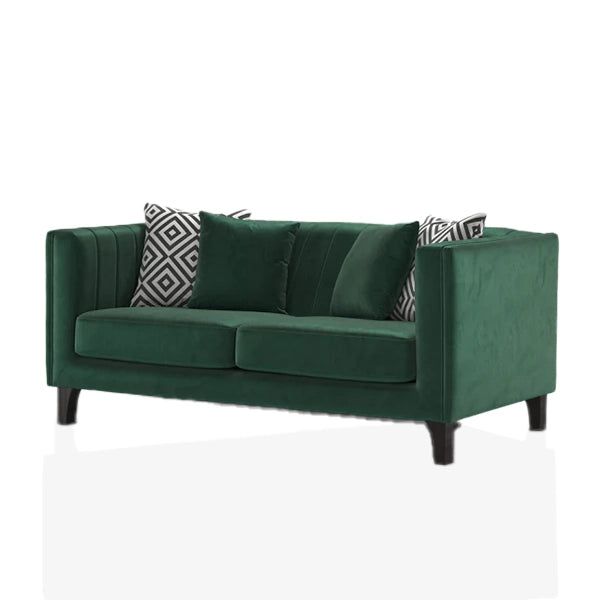 Hunky Suede Fabric Luxury Sofa Set With Pine Wood legs