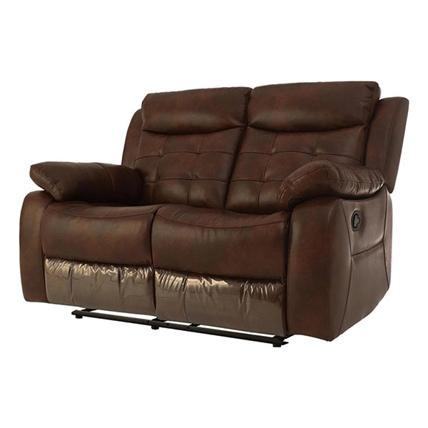 Hunky Modern 3 Seater Nappa Aire Leather Manual Recliner Sofa Set