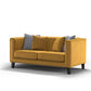 Hunky Suede Fabric Luxury Sofa Set With Pine Wood legs