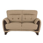 Hunky Leatherette Plush Cushioning 3 Seater Sofa Set with Wooden Frame and Legs