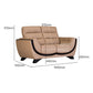 Hunky Leatherette Stylish 3 Seater Sofa Set With Wooden Frame and Wooden Legs