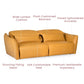 Hunky Premium Modern Leatherette Sofa Set With Extendable Seat