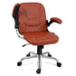 Hunky Medium Back Leatherette Office Boss Chair With Armrest and Height Adjustment