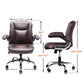 Hunky Medium Back Faux leather Office Boss Chair with Adjustable Height and Armrest