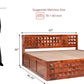 Hunky Saturn Sheesham Box Bed With Storage Saturnwood Bedroom Double Cot ( Finish Colour - Dark Brown , Delivery Condition - DIY(Do-It-Yourself)